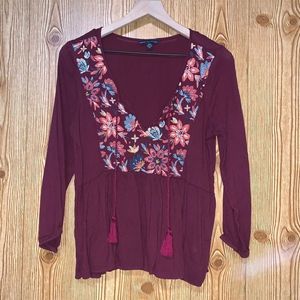 American Eagle Embroidered Blouse